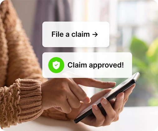 Filing a claim easily via mobile app