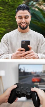 People using their electronic devices